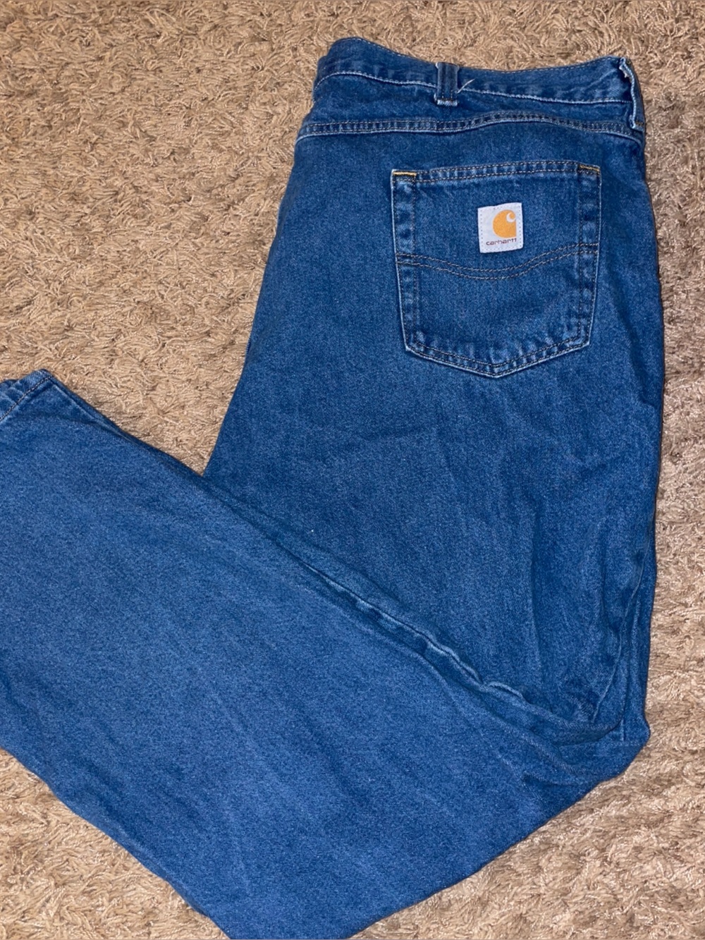 Carhartt‎ Men’s Relaxed Straight-Leg Dark Blue Denim Jeans